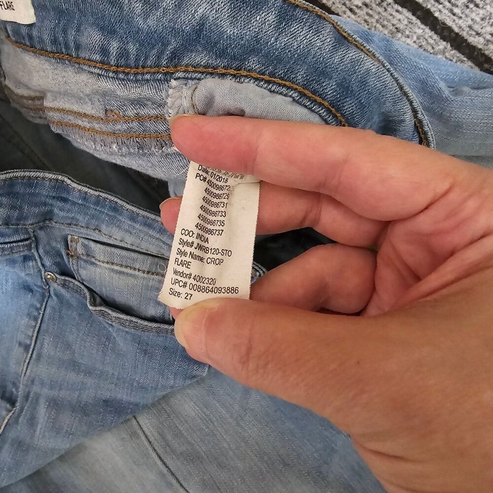 William Rast Color Block Cropped Jeans Size 27 - Picture 10 of 10